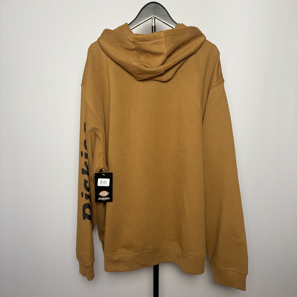 Dickies Men's Pullover Fleece Hoodie Brown Size 3XL Big & Tall Workwear NWT - Picture 2 of 9
